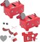 4E's Novelty 2 pcs DIY Valentines Mailbox for Kids - DIY Valentines Dog Mailbox with Foam Stickers